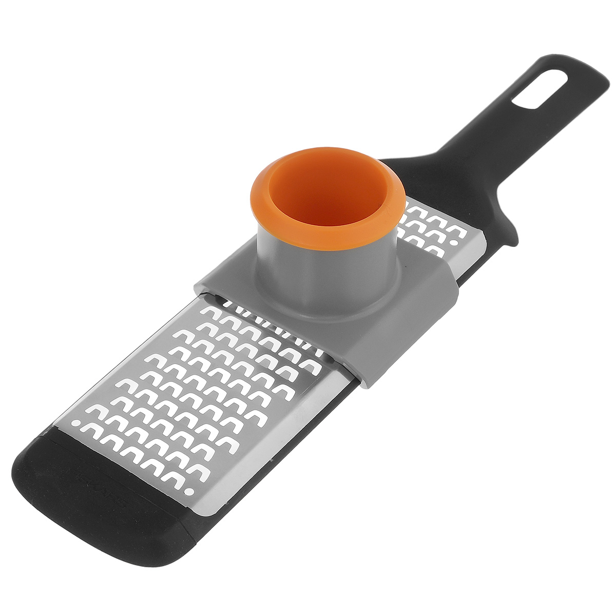 Терка крупная Fiskars с предохранителем для пальцев, 32 см х 7 см1014410 Терка крупная Fiskars с предохранителем для пальцев, 32 см х 7 см1014410Терка Fiskars изготовлена из пластика и нержавеющей стали. Оснащена крупными лезвиями для натирания моркови, картофеля, сыра, яблок и многое другое. Изделие имеет удобную ручку с отверстием для подвешивания на крючок. В комплекте - пластиковый предохранитель для пальцев, делающий процесс натирания безопасным. Размер терки (с учетом ручки): 32 см х 7 см х 1,5 см. Размер рабочей поверхности терки: 17 см х 6 см. Размер предохранителя: 8 см х 7 см х 5,7 см.