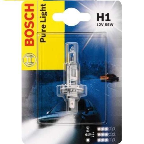 Лампа Bosch H1 55 Вт 19873010051987301005 Лампа Bosch H1 55 Вт 19873010051987301005Новые лампы Bosch для галогенных фар освещают дорогу интенсивным белым светом, который очень близок по свойствам к дневному освещению.Благодаря этому глаза водителя не теряют фокусировки и меньше устают даже во время долгих поездок в темное время суток. Новые лампы отличаются высокой яркостью и могут давать до 50% больше света, чем стандартные галогенные фары. Лампы Bosch доступны в вариантах H1, H4 и H7. Серебряное покрытие ламп H4 и H7 делает их едва заметными за стеклами выключенных фар. Новые лампы выглядят наиболее эффектно в сочетании с фарами из прозрачного стекла и подчеркивают современный дизайн автомобилей. Увеличенная яркость и дальность освещения положительно сказывается на безопасности движения. В темное время суток или в сложных погодных условиях, таких как ливень или густой туман, водитель замечает опасную ситуацию намного раньше и на большем расстоянии, при этом лучше заметен и сам автомобиль с фарами Bosch. Напряжение: 12 вольт