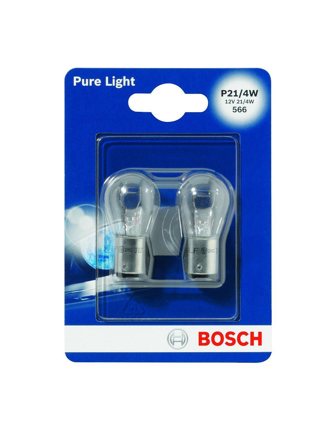 Лампа Bosch P21/4W 12V 2шт 19873010151987301015 Лампа Bosch P21/4W 12V 2шт 19873010151987301015Новые лампы Bosch освещают дорогу интенсивным белым светом, который очень близок по свойствам к дневному освещению.Благодаря этому глаза водителя не теряют фокусировки и меньше устают даже во время долгих поездок. Новые лампы выглядят наиболее эффектно в сочетании с фарами из прозрачного стекла и подчеркивают современный дизайн автомобилей. В темное время суток или в сложных погодных условиях, таких как ливень или густой туман, водитель замечает опасную ситуацию намного раньше и на большем расстоянии, при этом лучше заметен и сам автомобиль с фарами Bosch. Напряжение: 12 вольт