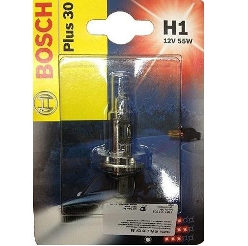 Лампа Bosch H1 Plus 30 12V 19873010031987301003 Лампа Bosch H1 Plus 30 12V 19873010031987301003Новые лампы Bosch для галогенных фар освещают дорогу интенсивным белым светом, который очень близок по свойствам к дневному освещению.Благодаря этому глаза водителя не теряют фокусировки и меньше устают даже во время долгих поездок в темное время суток. Новые лампы отличаются высокой яркостью и могут давать до 50% больше света, чем стандартные галогенные фары. Лампы Bosch доступны в вариантах H1, H4 и H7. Серебряное покрытие ламп H4 и H7 делает их едва заметными за стеклами выключенных фар. Новые лампы выглядят наиболее эффектно в сочетании с фарами из прозрачного стекла и подчеркивают современный дизайн автомобилей. Увеличенная яркость и дальность освещения положительно сказывается на безопасности движения. В темное время суток или в сложных погодных условиях, таких как ливень или густой туман, водитель замечает опасную ситуацию намного раньше и на большем расстоянии, при этом лучше заметен и сам автомобиль с фарами Bosch. Напряжение: 12 вольт