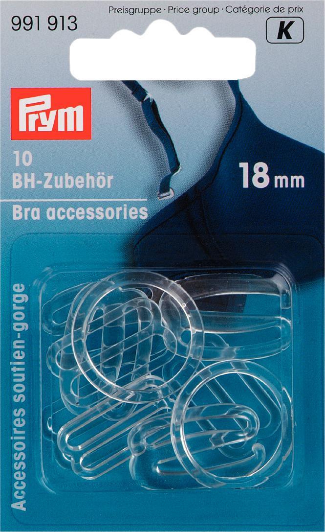 Фурнитура для бюстгальтера Prym, 10 шт. 991913991913 Фурнитура для бюстгальтера Prym, 10 шт. 991913991913Фурнитура Prym, выполненная из прозрачного пластика, предназначена для ремонта и изготовления бюстгальтеров. В набор входит 2 кольца, 4 крючка и 4 регулятора бретельки. Диаметр кольца: 1,8 см. Размер крючка: 2,2 см х 1,5 см. Размер регулятора: 2,1 см х 1,2 см.