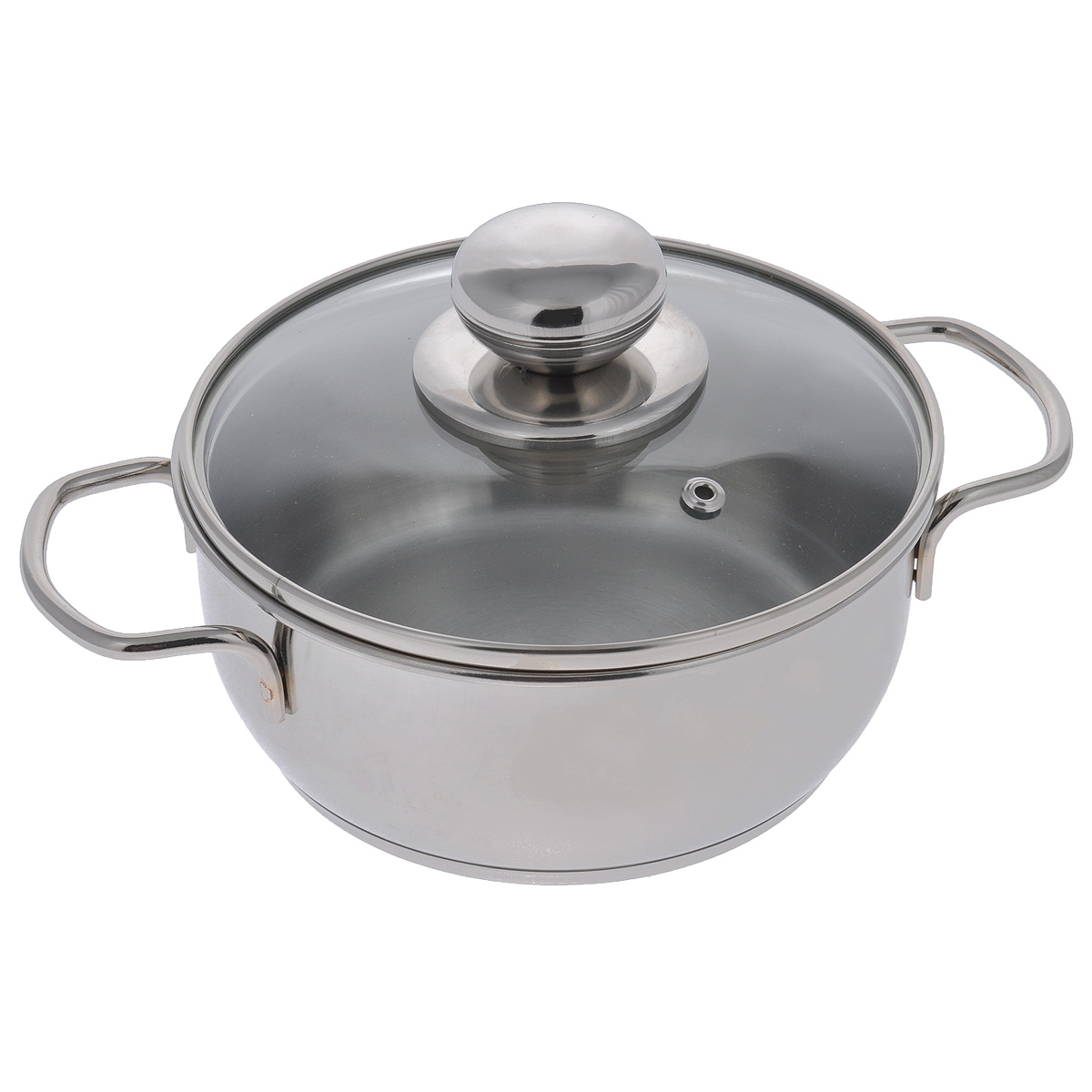 Кастрюля АМЕТ Классика. Прима с крышкой, 1 л. 1с7501с750 Кастрюля АМЕТ Классика. Прима с крышкой, 1 л. 1с7501с750Кастрюля АМЕТ Классика. Прима изготовлена из высококачественной нержавеющей стали. Изделие облагает высокой устойчивостью к коррозии, не вступают в реакцию с холодными и горячими продуктами, полностью сохраняя их вкусовые качества. Кастрюля имеет трехслойное теплораспределительное дно, которое обеспечивает быстрый подогрев пищи, сохранение тепла и уменьшение вероятности пригорания пищи. Кастрюля укомплектована прозрачной крышкой из термостойкого стекла, что позволяет контролировать процесс приготовления пищи. Крышка снабжена металлическим ободом, удобной ручкой и отверстием для выпуска пара. Она плотно прилегает к краю кастрюли, сохраняя аромат блюд. Подходит для всех типов плит, кроме индукционные. Можно мыть в посудомоечной машине. Высота стенки: 7,5 см. Толщина стенки: 0,3 см. Толщина дна: 0,5 см. Ширина с учетом ручек: 24 см.