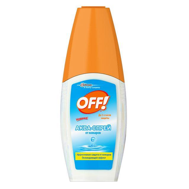 Аква-спрей от комаров ОFF!, 100 мл646442 Аква-спрей от комаров ОFF!, 100 мл646442Аква-спрей ОFF! - безопасная и эффективная защита от комаров и других кровососущих насекомых. Идеален для лета: оказывает приятное охлаждающее действие без ощущения липкости. Обеспечивает защиту в течение 3 часов при нанесении на кожу и 10 суток при нанесении на одежду.
