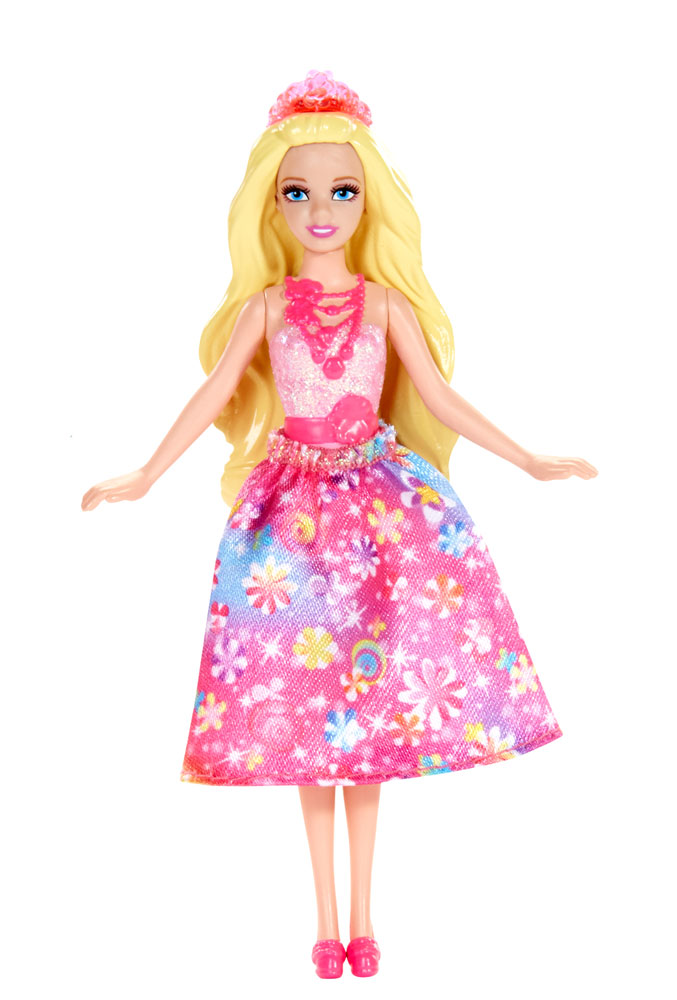 Barbie Мини-кукла Сказочная цвет платья розовыйV7050_BLP45 Barbie Мини-кукла Сказочная цвет платья розовыйV7050_BLP45Эта сказочная куколка позволит разыгрывать сцены из любимых мультфильмов о Барби и придумывать собственные истории. На куколке надета снимающаяся текстильная юбочка. Голова, ручки и ножки мини-куклы подвижны. Куколка не может стоять без опоры.