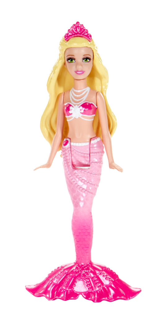 Barbie Сказочная мини-кукла, 10 см. V7050_BLP46V7050_BLP46 Barbie Сказочная мини-кукла, 10 см. V7050_BLP46V7050_BLP46Эта сказочная куколка позволит разыгрывать сцены из любимых мультфильмов о Барби и придумывать собственные истории. Куколка выполнена из яркого пластика в виде русалочки. Голова, ручки и хвост мини-куклы подвижны.