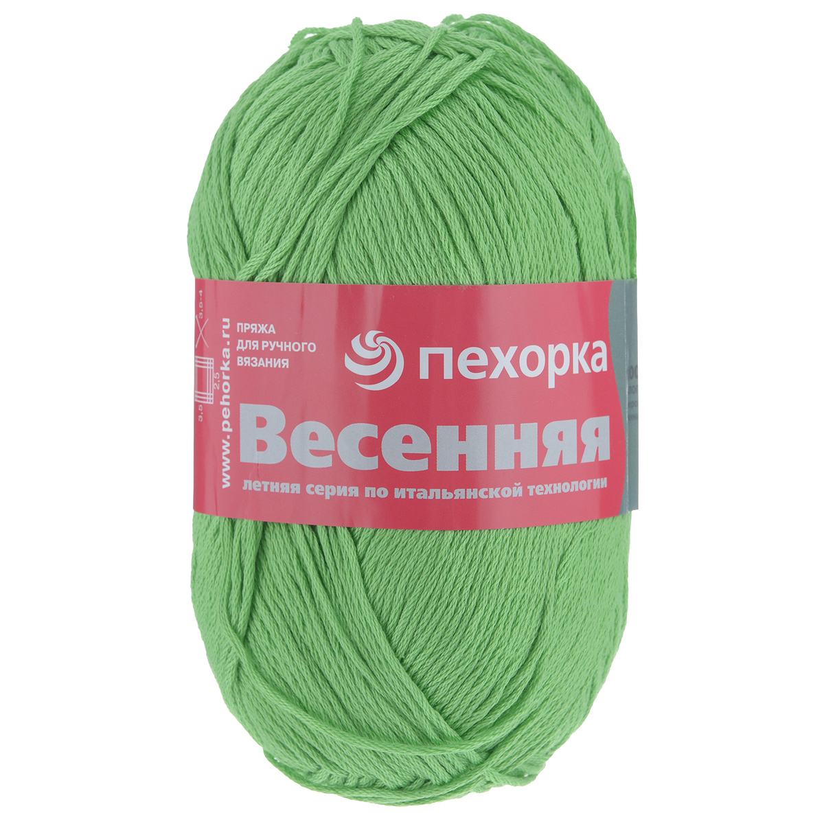 Пряжа для вязания Пехорка Весенняя, цвет: экзотика (65), 250 м, 100 г, 5 шт360069_65_65-Экзотика Пряжа для вязания Пехорка Весенняя, цвет: экзотика (65), 250 м, 100 г, 5 шт360069_65_65-ЭкзотикаФактура пряжи Пехорка Весенняя представлена стабильной веревочкой. Изготовлена из 100% мерсеризованного хлопка. Толщина нити идеально подходит для изделий, которые можно носить в летнюю прохладную погоду. Гигиенична, приятна для тела. Рекомендуемый размер спиц №3,5-4. Состав: 100% мерсеризованный хлопок.