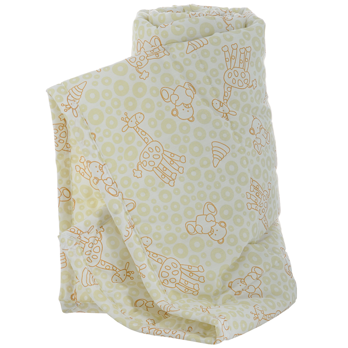 Одеяло детское Baby Nice Жирафы, стеганое, цвет: бежевый, 110 см x 140 см. Q0412323Q0412323 Одеяло детское Baby Nice Жирафы, стеганое, цвет: бежевый, 110 см x 140 см. Q0412323Q0412323Детское стеганое одеяло Baby Nice Жирафы изготовлено из натурального хлопка и полиэстера. Такое одеяло будет бережно хранить безмятежный сон вашего ребенка. Наполнитель одеяла состоит из файберпласта. Легкие и теплые изделия с этим наполнителем не вызывают аллергии, легко стираются, быстро высыхают и сохраняют свои свойства после длительной эксплуатации. В таких постельных принадлежностях не заводятся пылевые клещики и микроорганизмы. Файберпласт - это инновационный, качественный, легкий и неприхотливый в эксплуатации нетканый материал, который великолепно удерживает тепло, дышит, практически не слеживается, быстро сохнет и не впитывает неприятные запахи. Одеяло с таким наполнителем - это атрибут здорового сна и полноценного отдыха! Детское одеяло Baby Nice Жирафы - лучший выбор для тех, кто стремится проявить заботу о своем ребенке. Материал верха: 50% хлопок, 50% полиэстер. Материал наполнителя: файберпласт (300 г/м2).
