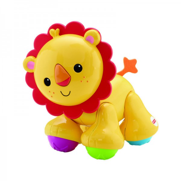 Fisher-Price Подвижная игрушка ЛевCGG86_CDC10 Fisher-Price Подвижная игрушка ЛевCGG86_CDC10Подвижная игрушка Fisher-Price Лев изготовлена из высококачественного прочного пластика безопасного для детей. Познакомьтесь с этим забавным и дружелюбным львом с текстильным хвостиком! Эта игрушка подарит ребенку много звуков, движения и радости. У игрушки лапы и голова двигаются в разные стороны с забавным треском и щелканьем, что обязательно понравится малышу! Игрушку удобно держать в руках. Подвижная игрушка Fisher-Price Лев поможет ребенку в развитии мелкой моторики, слуха, координации движений.