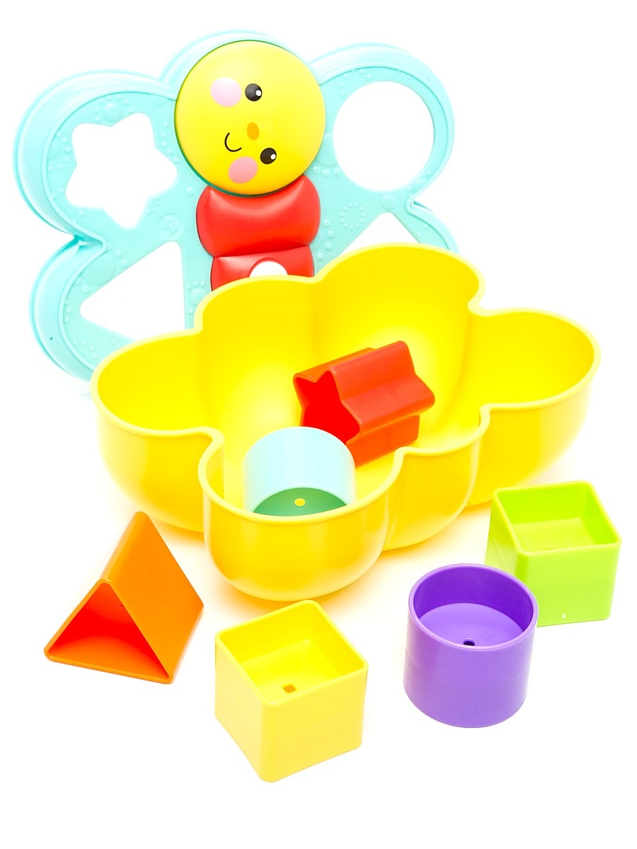 Fisher-Price Сортер БабочкаCDC22 Fisher-Price Сортер БабочкаCDC22Сортер Fisher-Price Бабочка изготовлен из высококачественного прочного пластика безопасного для детей. Эта симпатичная игрушка в виде бабочки содержит 4 отверстия и 6 разноцветных фигурок: звезда, треугольник, 2 круга, 2 квадрата. Раскладывайте и сортируйте их вместе! Даже самые маленькие смогут легко открыть крышку и вытащить фигурки. Со временем ваш малыш научится подбирать нужную фигуру к нужному отверстию в крышке. А самое веселое - это рассыпать фигурки и начать игру заново! Сортер Fisher-Price Бабочка поможет развить у детей мелкую моторику рук, зрительно-двигательную координацию, цветовое восприятие, логическое мышление. Игра поможет познакомить ребенка с названиями цветов и форм.