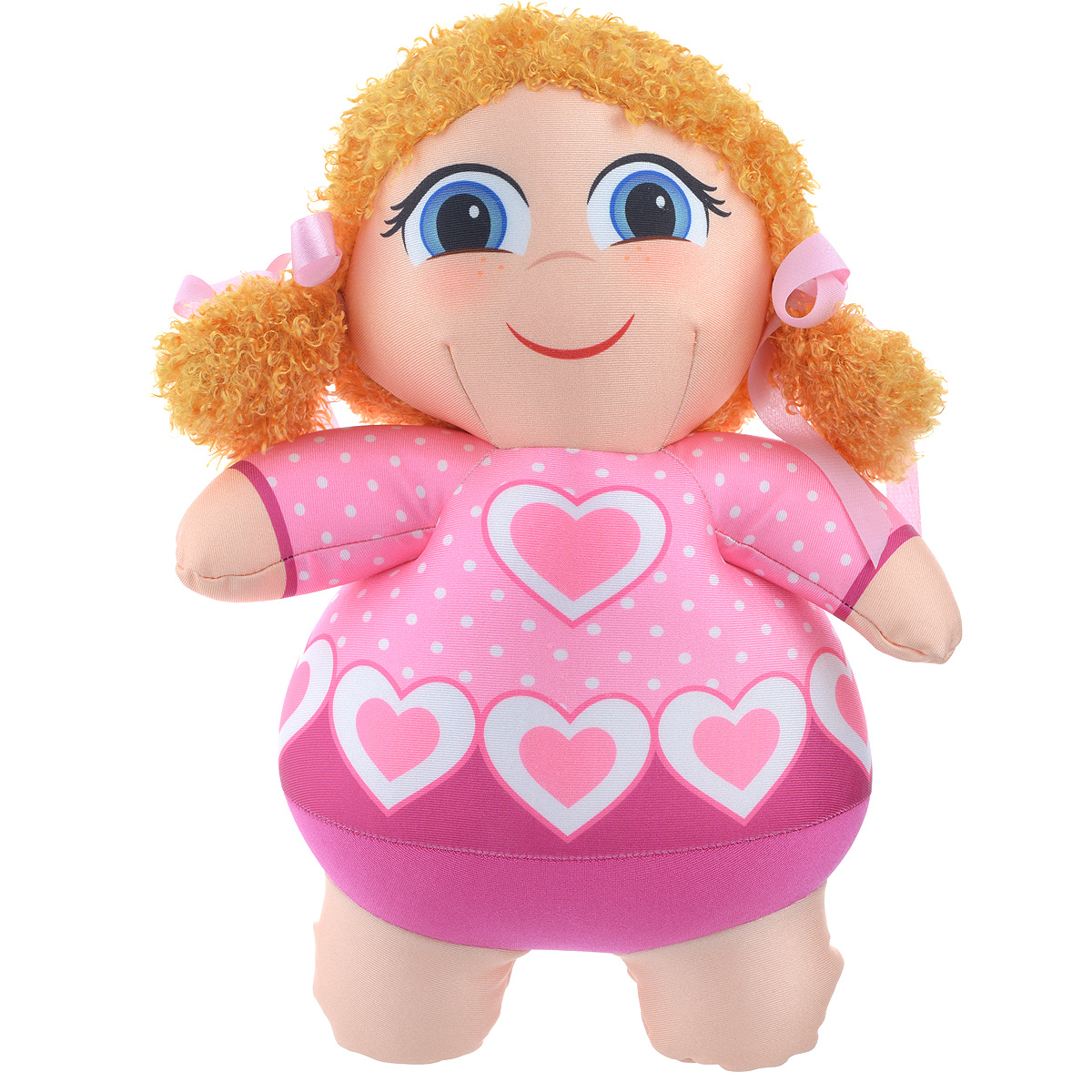 Игрушка-антистресс СмолТойс Кукла Анюта, 30 см2766/РЗ/30 Игрушка-антистресс СмолТойс Кукла Анюта, 30 см2766/РЗ/30Иногда так хочется отдохнуть, расслабиться и забыть обо всем. Игрушка-антистресс Кукла Анюта способна зарядить вас позитивом и стать аккумулятором хорошего настроения. Помимо того, что антистрессовые игрушки очень эффектны и красивы, они создают поистине волшебный релаксирующий эффект. Благодаря тому, что их поверхность выполнена из полиэстера, они приятны на ощупь. Но главный секрет этих моделей в их наполнителе. Внутри находятся тысячи мельчайших гранул полистирола. Эти игрушки легки, упруги и всегда хорошо выглядят, как бы вы их ни сжимали, они неизменно возвращают себе первоначальную форму. Их можно даже стирать в машинке, поместив предварительно в специальный мешок для одежды. Идеальный рецепт хорошего настроения! Они подходят абсолютно всем, поскольку не вызывают аллергии. Оригинальный стиль и великолепное качество исполнения делают эту игрушку чудесным подарком к любому празднику, а жизнерадостный образ представит такой подарок в самом лучшем свете.