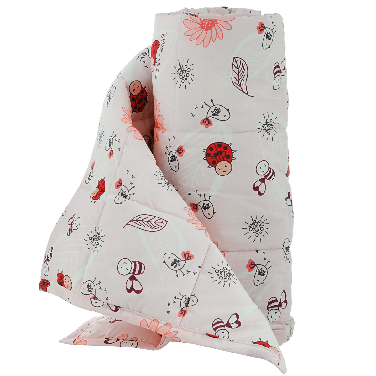 Одеяло детское Baby Nice Божьи коровки, стеганое, цвет: красный, 110 см x 140 см. Q0412323Q0412323 Одеяло детское Baby Nice Божьи коровки, стеганое, цвет: красный, 110 см x 140 см. Q0412323Q0412323Детское стеганое одеяло Baby Nice Божьи коровки изготовлено из натурального хлопка и полиэстера. Такое одеяло будет бережно хранить безмятежный сон вашего ребенка. Наполнитель одеяла состоит из файберпласта. Легкие и теплые изделия с этим наполнителем не вызывают аллергии, легко стираются, быстро высыхают и сохраняют свои свойства после длительной эксплуатации. В таких постельных принадлежностях не заводятся пылевые клещики и микроорганизмы. Файберпласт - это инновационный, качественный, легкий и неприхотливый в эксплуатации нетканый материал, который великолепно удерживает тепло, дышит, практически не слеживается, быстро сохнет и не впитывает неприятные запахи. Одеяло с таким наполнителем - это атрибут здорового сна и полноценного отдыха! Детское одеяло Baby Nice Божьи коровки - лучший выбор для тех, кто стремится проявить заботу о своем ребенке. Материал верха: 50% хлопок, 50% полиэстер. Материал наполнителя: файберпласт...
