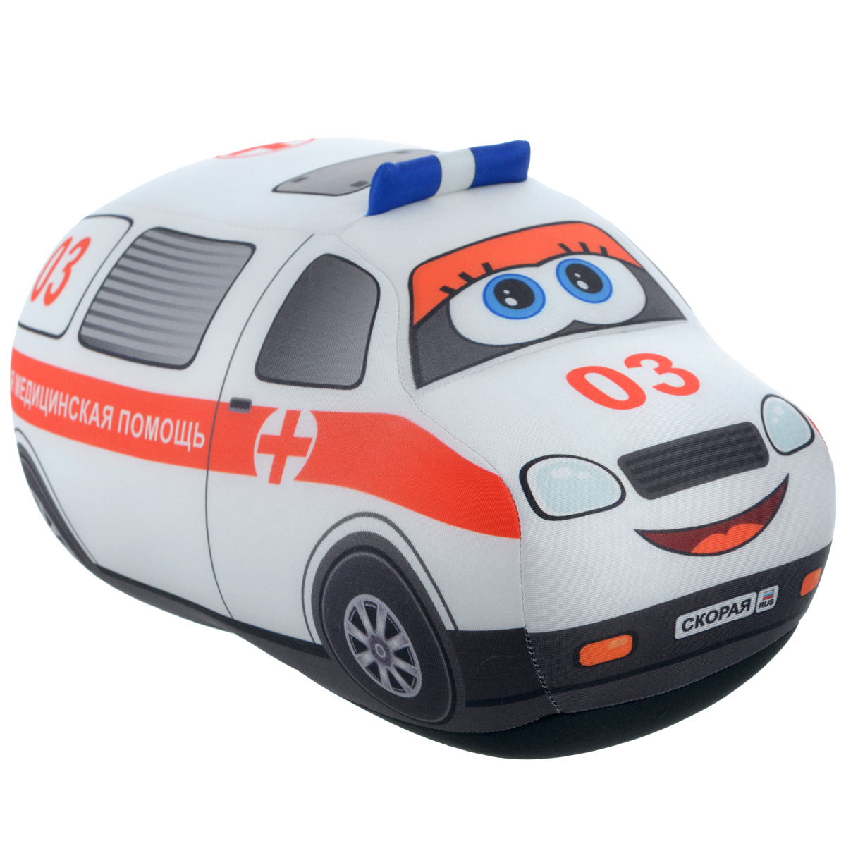 Игрушка-антистресс СмолТойс Скорая помощь, 28 см2820/БЕЛ/28 Игрушка-антистресс СмолТойс Скорая помощь, 28 см2820/БЕЛ/28Иногда так хочется отдохнуть, расслабиться и забыть обо всем. Подушка-антистресс Скорая помощь способна зарядить вас позитивом и стать аккумулятором хорошего настроения. Помимо того, что антистрессовые подушки очень эффектны и красивы, они создают поистине волшебный релаксирующий эффект. Благодаря тому, что их поверхность выполнена из полиэстера, они приятны на ощупь. Но главный секрет этих моделей в их наполнителе. Внутри подушек находятся тысячи мельчайших гранул полистирола. Эти подушки легки, упруги и всегда хорошо выглядят, как бы вы их ни сжимали, они неизменно возвращают себе первоначальную форму. Подушки можно даже стирать в машинке, поместив их предварительно в специальный мешок для одежды. Идеальный рецепт хорошего настроения! Они подходят абсолютно всем, поскольку не вызывают аллергии. Оригинальный стиль и великолепное качество исполнения делают эту подушку-игрушку чудесным подарком к любому празднику, а жизнерадостный образ представит такой подарок в...