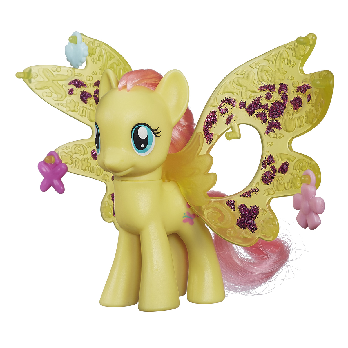 My Little Pony Фигурка пони Флаттершай с волшебными крыльямиB0358EU4_B0670 My Little Pony Фигурка пони Флаттершай с волшебными крыльямиB0358EU4_B0670Фигурка My Little Pony Флаттершай привлечет внимание вашей малышки! Она выполнена из прочного пластика в виде милой пони Флаттершай с яркой гривой и хвостом. Головка фигурки подвижна. В комплект с пони входят большие пластиковые крылья и три аксессуара, которыми их можно украсить. Вашей принцессе понравится играть с фигуркой и воссоздавать сцены из любимого мультсериала. Порадуйте ее таким замечательным подарком!