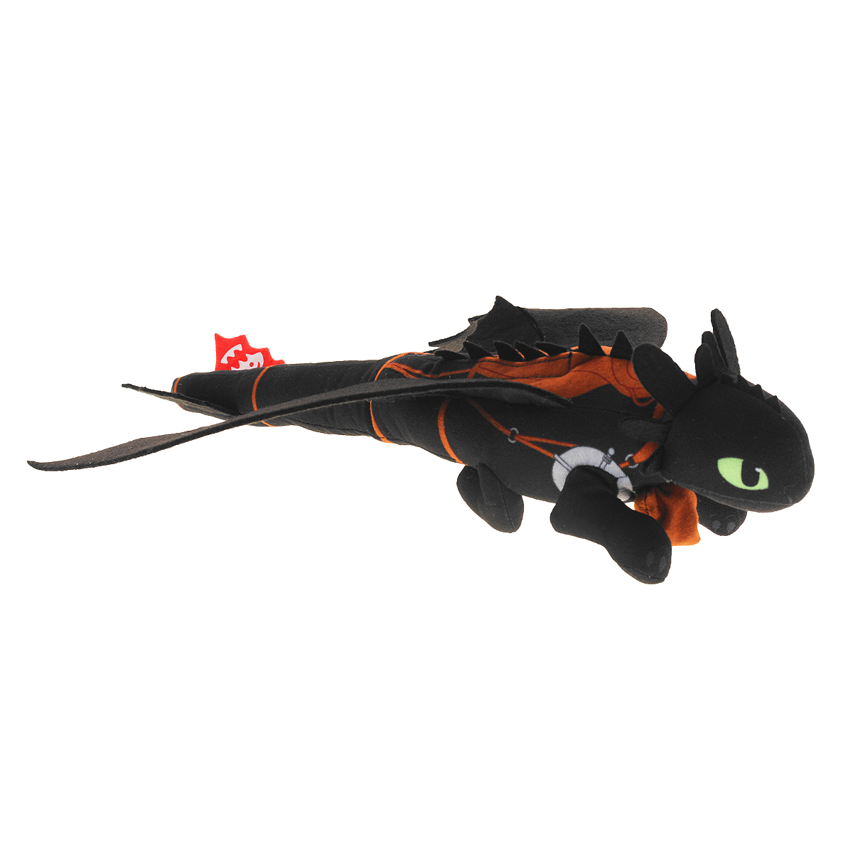 Мягкая игрушка Dragons Беззубик, запускается и летит, 36 см66592 Мягкая игрушка Dragons Беззубик, запускается и летит, 36 см66592Мягкая плюшевая игрушка Dragons Беззубик вызовет улыбку у каждого, кто ее увидит. Игрушка выполнена из приятного на ощупь текстильного материала в виде черного дракона - точной копии доброго дракона из мультфильма Как приручить дракона 2. У игрушки большие глазки и широкие крылья. Плюшевый Беззубик запускается рукой по принципу рогатки благодаря встроенному механизму. При этом воспроизводятся звуковые эффекты. Эта забавная игрушка принесет радость и подарит своему обладателю мгновения приятных воспоминаний. Такая игрушка станет отличным подарком вашему ребенку! Для работы игрушки необходимы 3 батарейки напряжением 1,5V типа АG13 (входят в комплект).