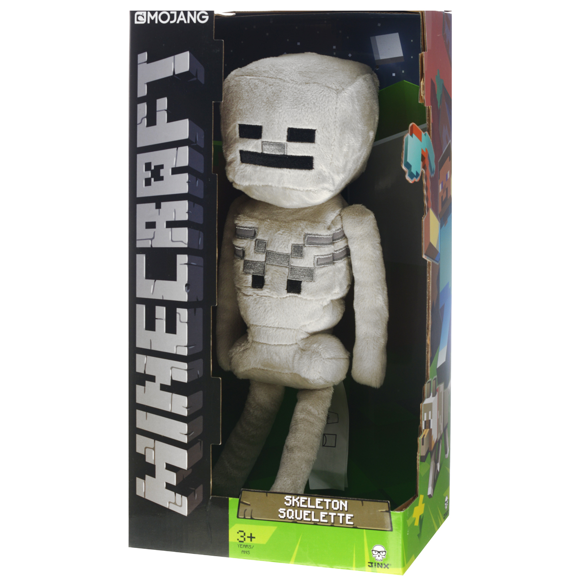 Мягкая игрушка Minecraft Скелетон, 33 см17431 Мягкая игрушка Minecraft Скелетон, 33 см17431Мягкая игрушка Minecraft Скелетон станет прекрасным подарком любителю всего необычного и оригинального. Она выполнена из приятного на ощупь полиэстера в виде персонажа компьютерной игры Minecraft - Скелетона (Skeleton) и оформлена вышивкой. Minecraft - компьютерная игра в жанре песочницы с элементами выживания и открытым миром. Мир игры полностью состоит из блоков. Игроки, используя различные режимы, должны строить дома, добывать и использовать ресурсы, бороться с монстрами и т.д.