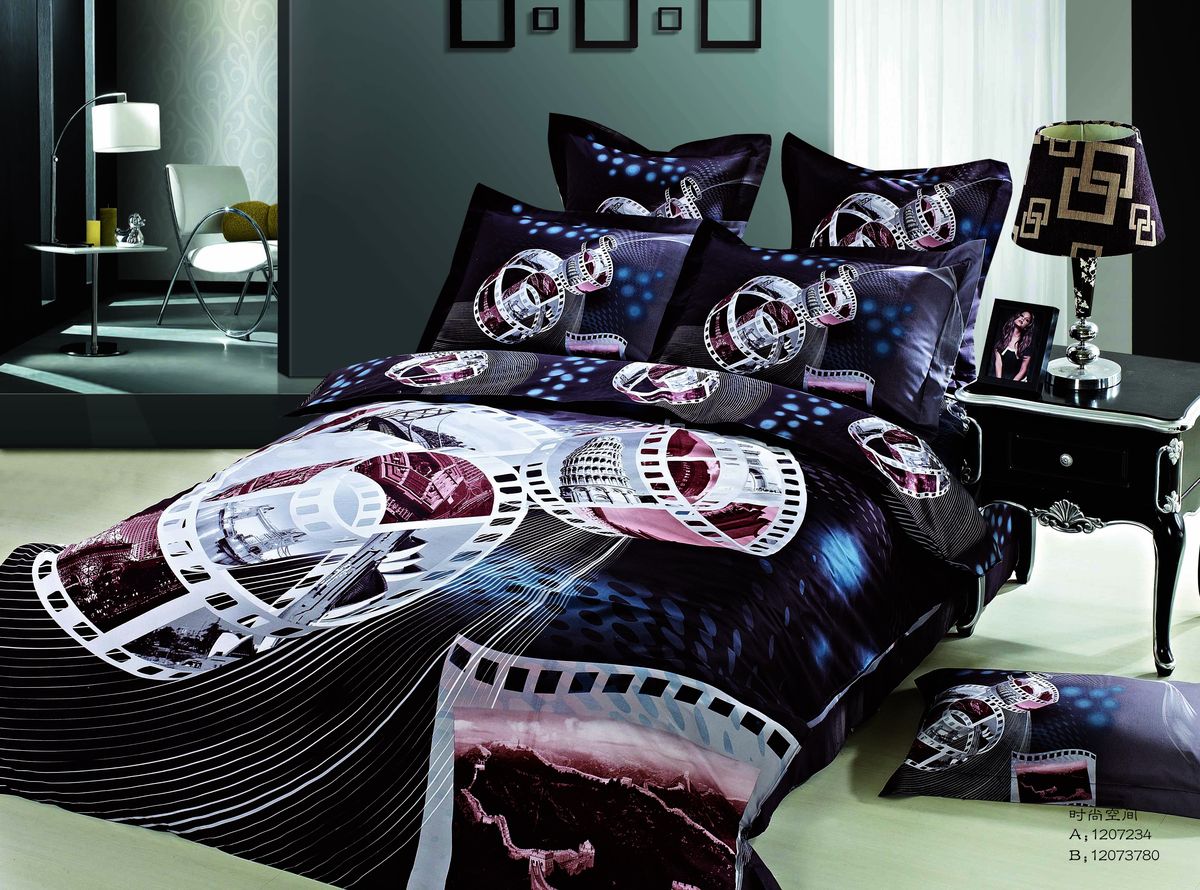 Комплект белья Buenas noches LD Kino, евро. 6342463424 Комплект белья Buenas noches LD Kino, евро. 6342463424Buenos Noches – Элегантно, Стильно, Качественно! Buenos Noches -продукция с высоким качеством исполнения. У Buenos Noches Вы найдете постельное белье, пледы и покрывала. Вся продукция выполнена из тканей высшего качества с использованием стойких и безвредных красителей. Все серии товаров Buenos Noches имеют презентабельную, оригинальную и подарочную упаковку. Что послужит прекрасным подарком на любое торжество! Фотопечать 3D Buenos Noches - это красочные, объемные, реалистичные рисунки, нанесенные на ткань методом реактивной, многопиксельной 3D печати. Коллекция дизайнов Фотопечати 3D перенесет Вас и Ваших близких, в сказочный мир современных мегаполисов, сказочных цветов, в мир экзотической природы! 100% Хлопок - Сатин! Сатиновая ткань, используемая для пошива постельного белья из серии Buenas Noches 3D, обладает максимально полным набором потребительских характеристик. Таких как-отличная передача цвета печати при окрашивании, легкостью, плотностью, замечательной...