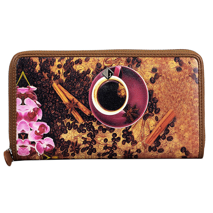 Кошелек женский Flioraj Coffeebeans, цвет: коричневый, розовый. 1288-141831288-14183/Coffeebeans Кошелек женский Flioraj Coffeebeans, цвет: коричневый, розовый. 1288-141831288-14183/CoffeebeansМодный кошелек Flioraj от итальянского бренда выполнен из натуральной кожи высокого качества и декорирован стильным фотопринтом. Модель закрывается на застежку-молнию. Внутри - три отделения для купюр, одно отделение на застежке-молнии, три плоских кармана и двенадцать отделений для визиток и пластиковых карт. Классический дизайн и стильный декор в сочетании с удобством и вместительностью делают этот аксессуар незаменимым.