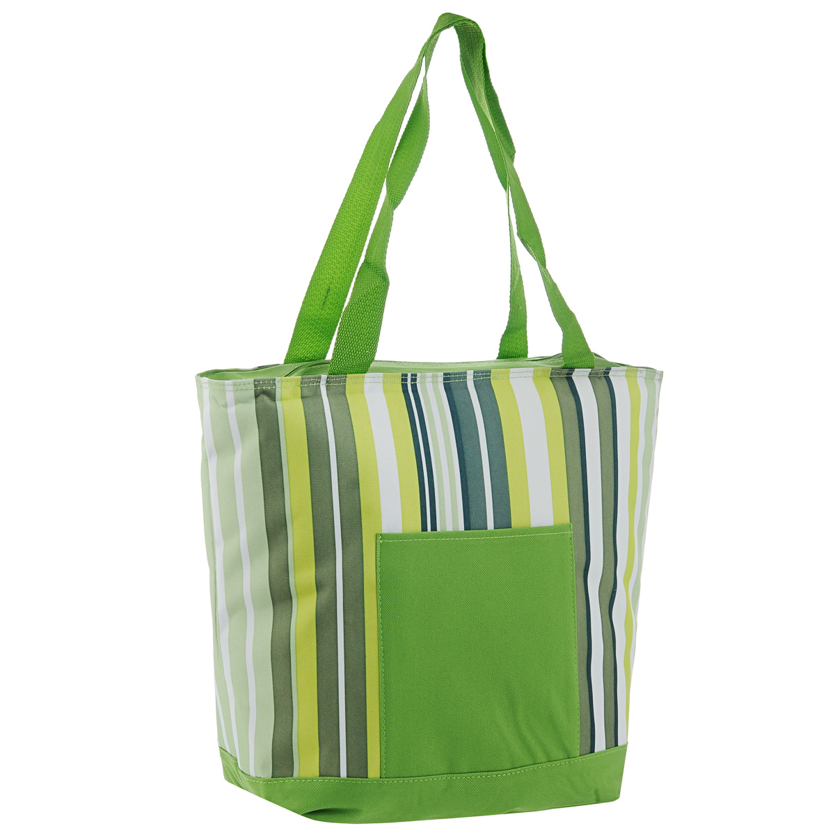 Термосумка Green Glade, 20 л. P1120P1120 Термосумка Green Glade, 20 л. P1120P1120Изотермическая термосумка Green Glade пригодится на любом пикнике. Изнутри термосумка отделана специальным теплоизолирующим материалом, способным надолго сохранить холод, даже в жару. Сохранение температурного режима до 12 часов. Снаружи сумка изготовлена из плотного полиэстера 600D с принтом в разноцветную вертикальную полоску. Достаточно вместительна, подходит для хранения и пищи, и напитков. Имеет одно основное отделение, закрывающееся на молнию. Спереди содержится кармашек для хранения столовых приборов и салфеток. Для удобной переноски сумка оснащена двумя ручками. Сумка идеально подходит для отдыха на природе, пикников, туристических походов и путешествий.