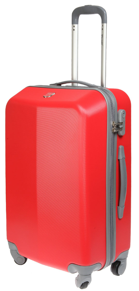 Чемодан-тележка Verage, цвет: красный, 60 л. GM12096W 24GM12096W 24 red Чемодан-тележка Verage, цвет: красный, 60 л. GM12096W 24GM12096W 24 redЧемодан-тележка Verage оснащен четырьмя колесиками, вращающимися на 360°. Закрывается по периметру на двухстороннюю молнию. Сверху расположены 2 ручки для удобства транспортировки. Одна из ручек выдвижная (максимальная высота 45 см). Имеется встроенный кодовый замок с функцией TSA. Внутри два отдела для одежды, которая фиксируется эластичными резинками на застежках. Также внутри расположен один сетчатый карман на молнии. Возможно увеличить объема на 20% (за счет внутренней молнии).