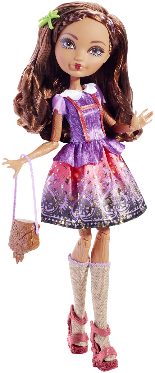 Ever After High Кукла Отступники Кедра ВудBBD41_BDB11 Ever After High Кукла Отступники Кедра ВудBBD41_BDB11Кукла Ever After High Кедра Вуд (Cedar Wood) привлечет внимание вашей маленькой любительницы сказок и волшебства. Она выполнена в виде персонажа мультфильма Ever After High (Школа Долго и счастливо) Кедры Вуд - дочери Пиноккио. Девочка с длинными темными волосами и смуглой кожей одета в очаровательное платье с пышной юбкой. Голову Кедры украшает заколка в виде сверчка. На ее ногах - блестящие гольфы с сиреневыми атласными лентами и босоножки на высокой деревянной платформе. В комплект с куклой входит сумочка, расческа в виде ключа, подставка, а также история персонажа. Не упустите возможность переписать историю вместе с учениками школы Ever After - детьми персонажей известных сказок, которым предстоит решить, следовать ли судьбе своих родителей или изменить то, что им предначертано. Отступники - персонажи-мечтатели, верящие, что их судьбы, описанные в сказках, можно изменить!