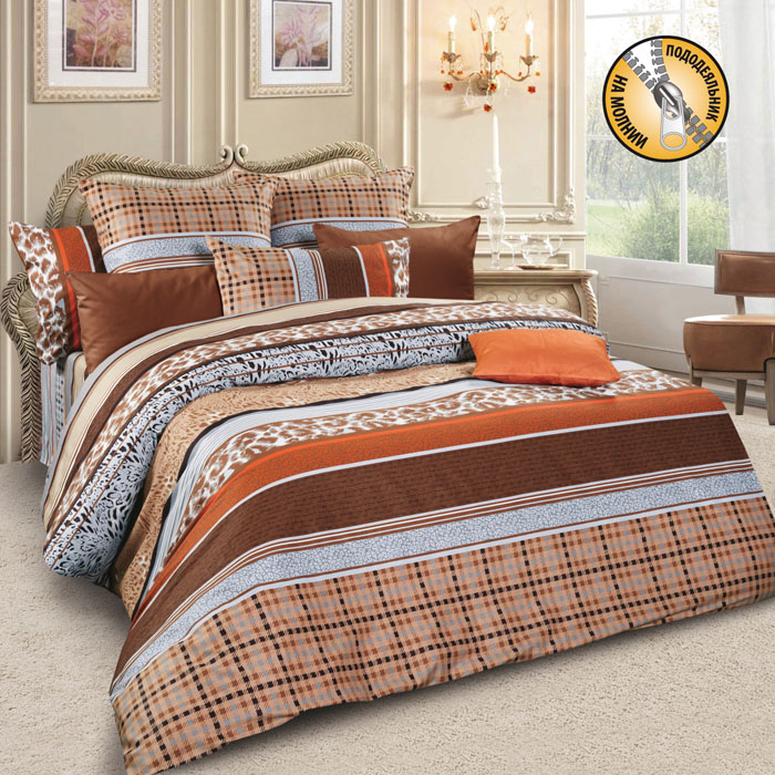 Комплект белья Letto, 2-спальный, наволочки 70х70, цвет: коричневый. sm56-4sm56-4 Комплект белья Letto, 2-спальный, наволочки 70х70, цвет: коричневый. sm56-4sm56-4Спокойная классика в сатиновом исполнении - залог комфорта и гармонии цвета в вашей спальни. Дополните свою спальню актуальным принтом от европейских дизайнеров! Это отличный подарок любителям модных трендов в цвете и дизайне. Комплект выполнен из сатина, который заслуженно считается благородной тканью для постельного белья. Сатину свойственна практичность, долговечность, мягкость и изысканный блеск, такая ткань прекрасно впитывает влагу во время сна, комфортна на ощупь и не требует особого ухода. Серия Letto Сатин - это современные дизайны в европейской стилистике, которые прекрасно дополнят вашу спальню. Гладкая структура делает ткань приятной на ощупь, она прочная и хорошо сохраняет форму, мало мнется и устойчива к частым стиркам. При нанесении рисунка используются безопасные натуральные красители, не вызывающие аллергии. Красивое постельное белье создаст атмосферу уюта и комфорта в вашей спальне. Обращаем внимание, что наволочки могут отличаться...