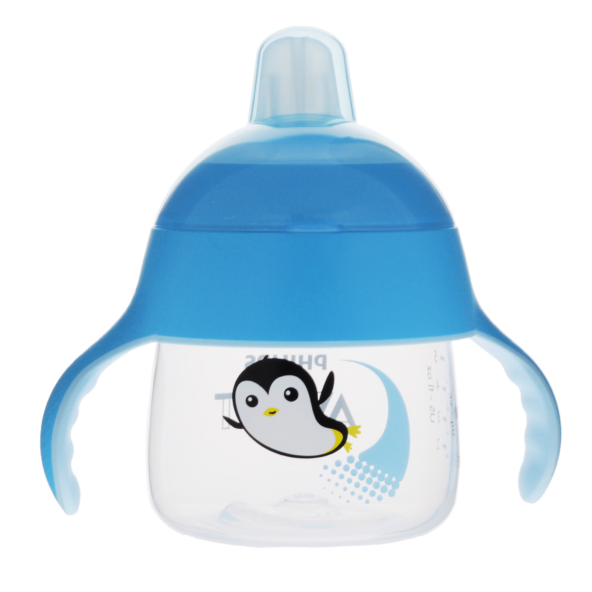 Philips Avent Волшебная чашка-непроливайка от 6 месяцев цвет: голубой, 200 мл SCF751/00SCF751/00 Philips Avent Волшебная чашка-непроливайка от 6 месяцев цвет: голубой, 200 мл SCF751/00SCF751/00Чашка-поильник Avent, изготовленная из прочного полипропилена, разработана специально для детей от шести месяцев для легкого перехода от грудного кормления к бутылочке и от бутылочки к самостоятельному питью. Поильник имеет мягкий силиконовый носик со специальным отверстием, который не протекает, даже если малыш перевернет бутылочку, и плотный прозрачный колпачок, обеспечивающий гигиеничность. Мерная шкала на корпусе чашки позволяет точно определить количество жидкости в поильнике. Благодаря эргономичному дизайну и мягким нескользящим ручкам крохе будет удобно держать поильник. Широкое горлышко позволит легко наполнить и очистить бутылочку.
