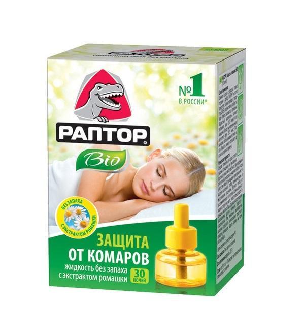 Жидкость от комаров Раптор Bio, с экстрактом ромашки, 20 мл, 30 ночейG1290 Жидкость от комаров Раптор Bio, с экстрактом ромашки, 20 мл, 30 ночейG1290Принцип действия жидкости РАПТОР® очень прост: при нагревании стержня флакончика от керамического нагревательного элемента прибора начинается медленное испарение действующего вещества пиретрум. Испаряясь, оно постепенно заполняет пространство, оказывая свое воздействие на насекомых. Pyrethrum (пиретрум) – природный инсектицид. Пиретрум получают из нескольких видов горной ромашки. Это один из старейших инсектицидов растительного происхождения, который по быстроте действия на насекомых и безвредности для человека является непревзойденным. Etoc® (эток) – высокоэффективное вещество, формула которого была разработана в Японии. На насекомых эток и пиретрум действует как сильное нервнопаралитическое средство. Характеристики: Состав: etoc (эток) - 0,9%, экстракт пиретрума/ромашки, стабилизатор, растворители. Объем: 20 мл. Длительностей действия: 30 ночей. Товар сертифицирован.