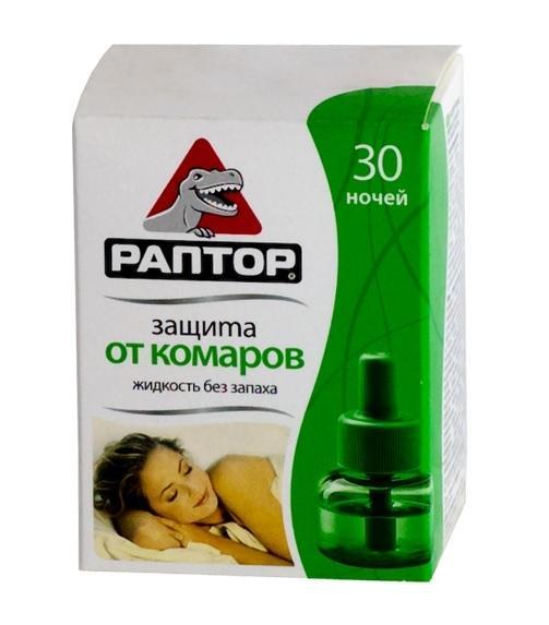РАПТОР Жидкость от комаров 30 ночейG9560 РАПТОР Жидкость от комаров 30 ночейG9560Новый универсальный прибор РАПТОР с улучшенным нагревательным элементом – гарантия спокойного сна в течение всей ночи.
