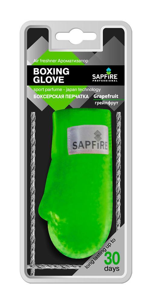 Ароматизатор для салона автомобиля Sapfire Boxing Glove, грейпфрут20604-SAT Ароматизатор для салона автомобиля Sapfire Boxing Glove, грейпфрут20604-SATПодвесной ароматизатор для салона автомобиля Sapfire Boxing Glove имеет приятный аромат грейпфрута. Ароматизатор, выполненный из искусственной кожи в виде борцовской перчатки, предназначен для автомобиля, а также для небольших помещений. Аромат держится до 30 дней. Boxing Glove - новое поколение концентрированных ароматизаторов. Парфюмерная композиция произведена в Японии. Обеспечивает стойкий насыщенный аромат и стойкий запах. Состав: искусственная кожа, гранулы, парфюмерная композиция высокой концентрации, стабилизатор. Размер ароматизатора: 10 см х 5 см х 4 см.