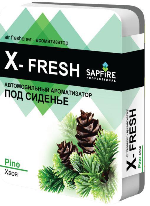 Ароматизатор под сиденье автомобиля Sapfire X-Fresh, хвоя20242-SAT Ароматизатор под сиденье автомобиля Sapfire X-Fresh, хвоя20242-SATГелевый ароматизатор Sapfire X-Fresh обладает чудесным ароматом и эффективно нейтрализует все неприятные запахи, надолго сохраняет в воздухе ощущение свежести. Благодаря высококачественным компонентам и экономичному дизайну ароматизатор имеет широкий спектр применения: его можно установить в любом удобном для вас и незаметном месте - под сиденье автомобиля, платяном шкафу, под мебелью, в ванной комнате и туалете. Состав: ароматическая композиция, дезинфектант. Размер ароматизатора: 11 см х 14,5 см х 2,5 см. Вес: 200 г.