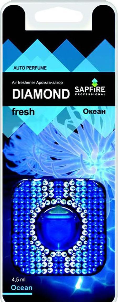 Ароматизатор в дефлектор Sapfire Diamond Fresh, океан07761-SAA Ароматизатор в дефлектор Sapfire Diamond Fresh, океан07761-SAAАвтомобильный освежитель воздуха Sapfire Diamond Fresh имеет приятный аромат океана. Ароматизатор, изготовленный с использованием современной мембранной технологии, - это безопасно, удобно и гарантирует длительную работу, без риска пролить жидкое содержимое. Корпус ароматизатора квадратной формы, выполнен из пластика и украшен цветными стразами. Крепится ароматизатор на дефлектор в автомобиле. Состав: парфюмерная композиция, гель, пластик, алюминиевая фольга. Размер ароматизатора: 5,5 см х 5,5 см х 1 см.
