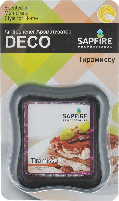 Ароматизатор в дефлектор Sapfire Deco, тирамиссу07714-SAA Ароматизатор в дефлектор Sapfire Deco, тирамиссу07714-SAAАвтомобильный и домашний декоративный освежитель воздуха Sapfire Deco имеет приятный аромат тирамиссу. Ароматизатор, изготовленный с использованием современной мембранной технологии, - это безопасно, удобно и гарантирует длительную работу, без риска пролить жидкое содержимое. Крепится ароматизатор на стену в комнате или на дефлектор в автомобиле. Состав: парфюмерная композиция, гель, пластик, алюминиевая фольга. Размер ароматизатора: 8 см х 8,5 см х 2 см.