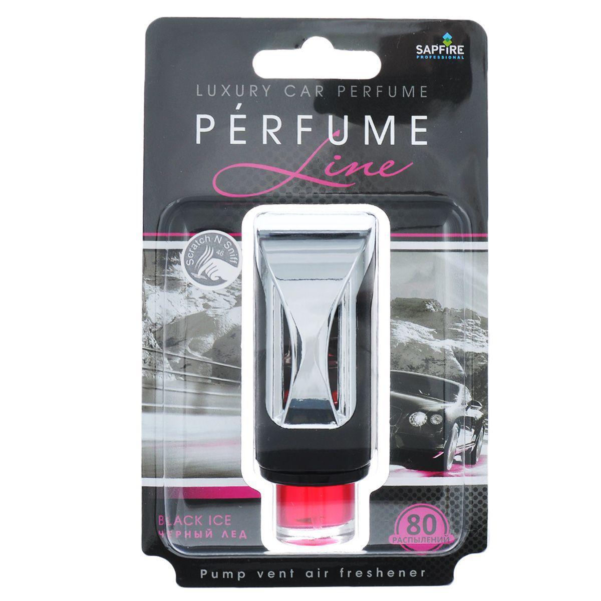 Ароматизатор в дефлектор Sapfire "Perfume Line", черный лед