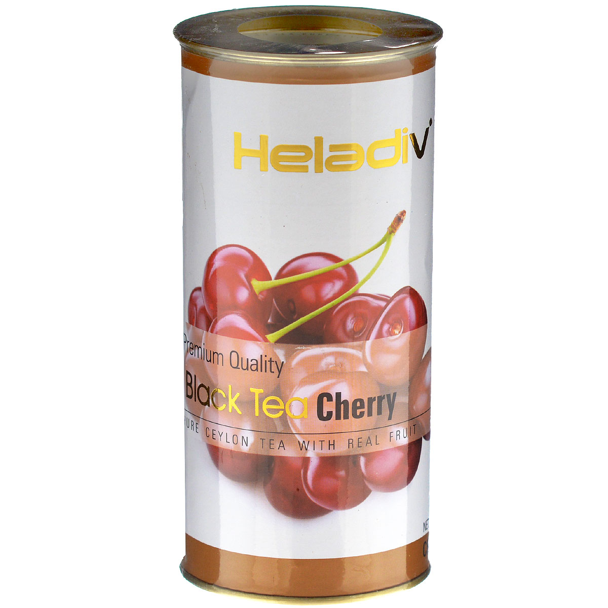 Heladiv Cherry черный фруктовый чай с вишней, 100 г4791007004974 Heladiv Cherry черный фруктовый чай с вишней, 100 г4791007004974Heladiv Cherry - настоящий цейлонский черный чай с натуральным ароматизатором вишни, кусочками ягод и цветами сафлоры. Терпкий насыщенный вкус и неповторимый яркий аромат спелой вишни.