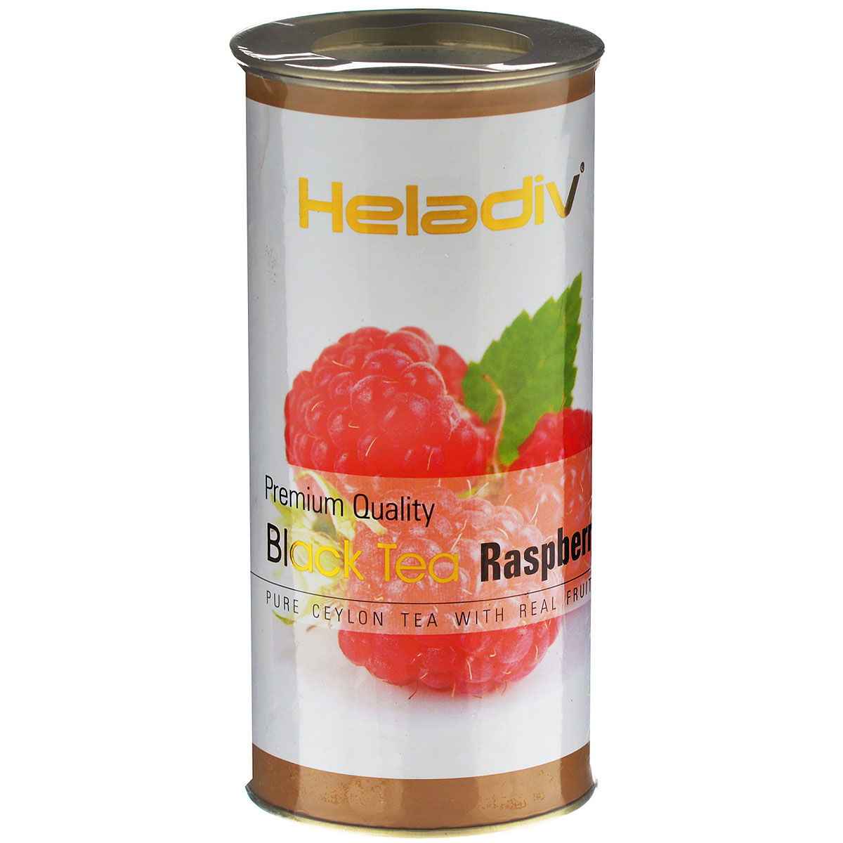 Heladiv Raspberry черный фруктовый чай с малиной, 100 г4791007004950 Heladiv Raspberry черный фруктовый чай с малиной, 100 г4791007004950Настоящий цейлонский черный чай с натуральным ароматизатором, ягодами малины и цветами шиповника и сафлоры. Настой заварки имеет насыщенный терпкий вкус с освежающим малиновым ароматом. Очень хорош зимним вечером. Ягодный вкус чая улучшает настроение и придаст бодрость.