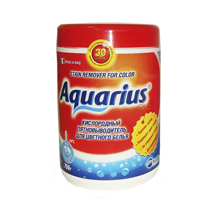 Пятновыводитель для цветного белья Lotta Aquarius, кислородный, 750 г16256 Пятновыводитель для цветного белья Lotta Aquarius, кислородный, 750 г16256Кислородный пятновыводитель Lotta Aquarius предназначен для цветного белья. Он превосходно удаляет загрязнения даже в холодной воде, благодаря содержанию молекул активного кислорода. Пятновыводитель можно использовать как для ручной стирки, так и для стирки в автоматизированных стиральных машинах. Обладает антибактериальным и дезодорирующим эффектом. Защищает вещи от выцветания. Не содержит хлора. Не использовать для шерсти, шелка, кожи и тонких тканей. Вес: 750 г. Состав: более 30% кислородосодержащий пятновыводитель, менее 5% неионные ПАВ; другие ингредиенты: энзимы (Амилаза, Протеаза, Липаза, Целлюлаза), отдушка менее 1%. Товар сертифицирован.