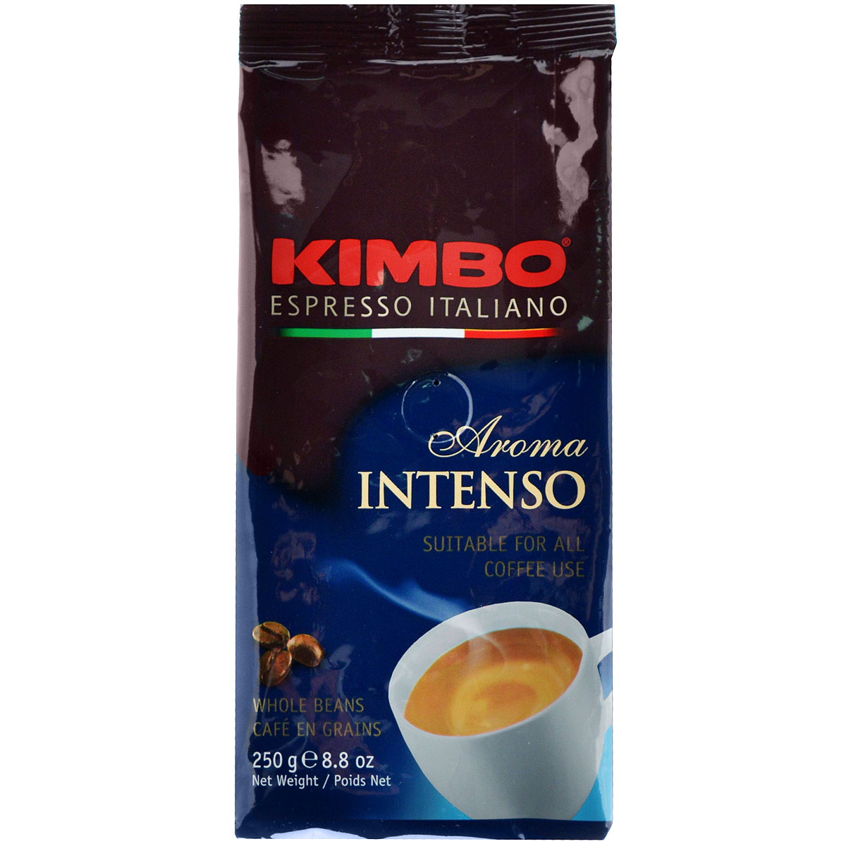 Kimbo Aroma Intenso кофе в зернах, 250 г8002200601218 Kimbo Aroma Intenso кофе в зернах, 250 г8002200601218Натуральный жареный кофе в зернах Kimbo Aroma Intenso. Крепкий, с шоколадным послевкусием и ярким ароматом. Изысканная смесь арабики и робусты придаёт «Кимбо Арома Интенсо» насыщенный вкус. Состав смеси: 80% арабика, 20% робуста.