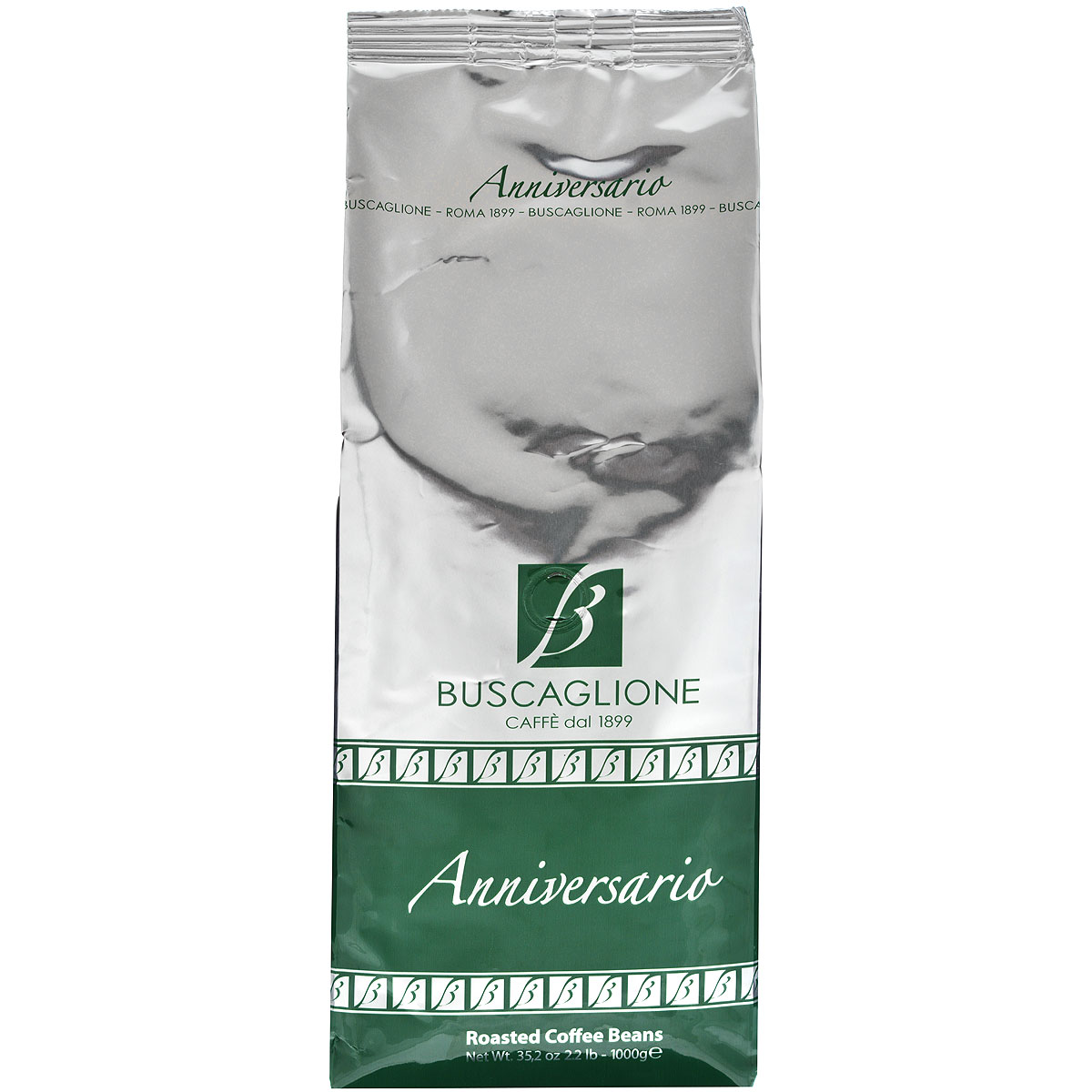 Buscaglione Anniversario кофе в зернах, 1 кг8033300581018 Buscaglione Anniversario кофе в зернах, 1 кг8033300581018Натуральный жареный кофе высшего сорта Buscaglione Anniversario в зернах. Яркие ароматные ноты, типичные для лучших эфиопских сортов, уравновешены самыми мягкими среднеамериканскими сортами. Деликатный, тонкий вкус для истинного ценителя. Рекомендуется для приготовления эспрессо. Состав смеси: 100% арабика.