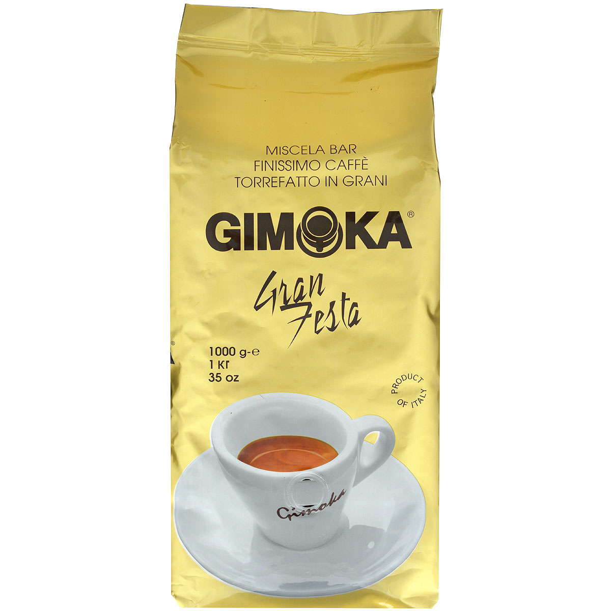 Gimoka Oro Gran Festa кофе в зернах, 1 кг8003012000046 Gimoka Oro Gran Festa кофе в зернах, 1 кг8003012000046Натуральный жареный кофе в зернах Gimoka Oro Gran Festa. Классическая итальянская смесь Арабики и Робусты. Насыщенный плотный аромат средней сладости и крепости. Состав смеси: 85% арабика, 15% робуста.