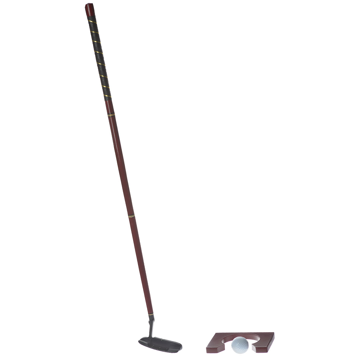 Игра Гольф, размер: 31,5x14x4,5 см7101 Игра Гольф, размер: 31,5x14x4,5 см7101Набор для игры в гольф состоит из деревянной лакированной лунки, двух пластиковых мячей и элементов для сборки клюшки. Задача гольфиста как можно точнее прицелиться, рассчитать расстояние до цели и ударить по мячу. Игровые элементы упакованы в чехол, выполненный из искусственной кожи. Чехол оснащен ручкой для удобной переноски. Такой игровой набор станет прекрасным подарком для любителя игры в гольф. Игра позволит приятно провести время в хорошей компании.
