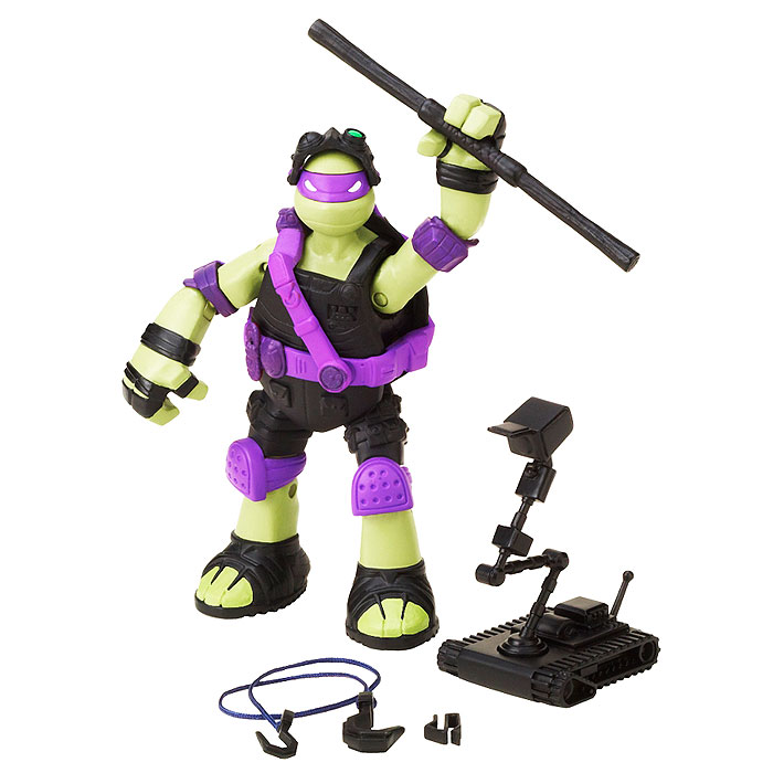 Фигурка Turtles Донателло, 12 см90568 Фигурка Turtles Донателло, 12 см90568Фигурка Turtles Донателло станет прекрасным подарком для вашего ребенка. Она выполнена из прочного пластика в виде Донателло. Голова, руки и ноги фигурки подвижны, что позволяет придавать Донателло различные позы. В комплект входят аксессуары Донателло: тепловизор, шест бо и другие. Ваш ребенок будет часами играть с этой фигуркой, придумывая различные истории с участием знаменитого героя.