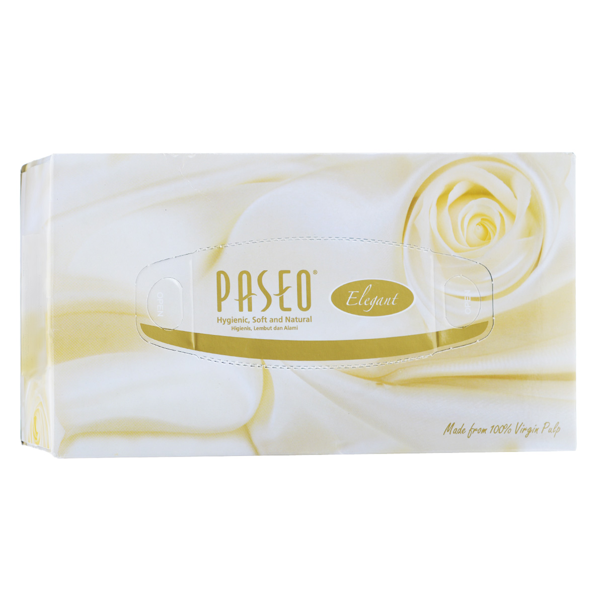 Салфетки бумажные Paseo "Elegant" для рук и лица, двухслойные, 120 шт Салфетки бумажные Paseo "Elegant" для рук и лица, двухслойные, 120 шт