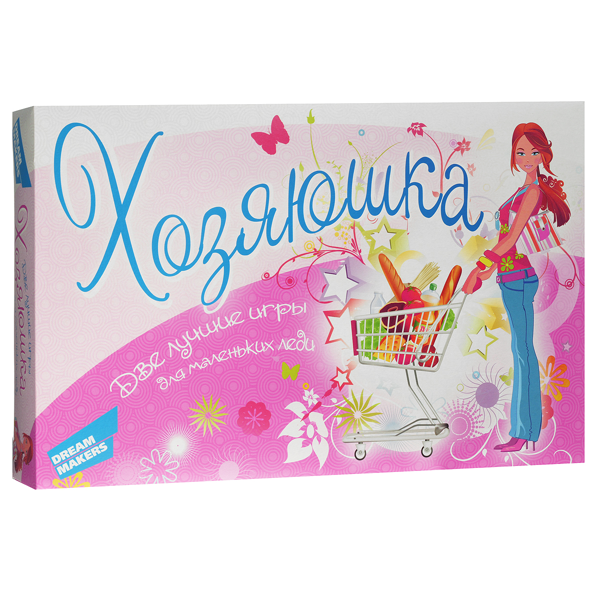 Настольная игра Dream Makers Хозяюшка / Шоппинг1208 Настольная игра Dream Makers Хозяюшка / Шоппинг1208Настольная игра Dream Makers Хозяюшка позволит окунуться в атмосферу современного супермаркета. Научит девочек планировать бюджет своих покупок, используя скидки, акции и дисконтные карты. А победит та из девочек, которая удачнее прочих сможет распорядиться своими деньгами и первой соберет все необходимые продукты. Настольная игра Dream Makers Шоппинг - четыре разные по характеру девочки: Лера, Кристина, Александра и Маша, готовятся к незабываемой вечеринке, которую хотят устроить у себя дома. Для этого им придется изрядно побегать по магазинам, собирая нужные для вечеринки предметы. Девочка которая лучше всего спланирует и рассчитает свой маршрут похода по магазинам, окажется победительницей. Время игры: 30-60 минут. В состав игры Хозяюшка входит: игровое поле, карточки с продуктами - 30 шт., дисконтные карты - 5 шт., карточки рецептов - 6 шт., карточки акций - 9 шт., игральные фишки - 4 шт., кубик игральный, деньги - 50 шт., правила игры. В...