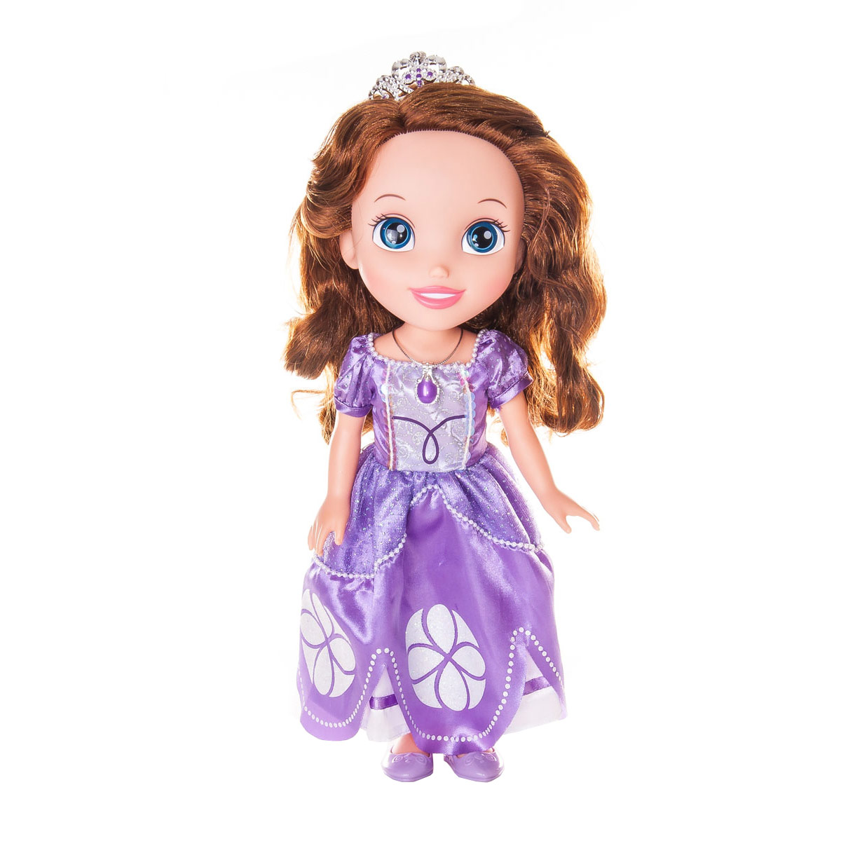 Кукла Disney Sofia the First, c аксессуарами, 36 см931210 Кукла Disney Sofia the First, c аксессуарами, 36 см931210Кукла Disney Sofia the First - прекрасная принцесса, которая обязательно понравится вашей дочурке. Туловище куклы выполнено из высококачественного пластика; голова, ручки и ножки подвижны. К кукле прилагаются расческа, зеркальце, ожерелье, браслет и шкатулка для хранения ее украшений. Принцесса одета в красивое платье, точь-в-точь как на героине из мультфильма. На ножках туфельки. Кукла имеет длинные шелковистые волосы, которые можно заплетать в различные прически. На голове - королевская тиара. Главная особенность куклы - большие глаза, которые блестят как настоящие. Глазки изготовлены по запатентованной технологии Royal Reflection. Такая куколка очарует вас и вашу дочурку с первого взгляда! Ваша малышка с удовольствием будет играть с принцессой, проигрывая сюжеты из мультфильма или придумывая различные истории. Порадуйте свою дочурку таким замечательным подарком!