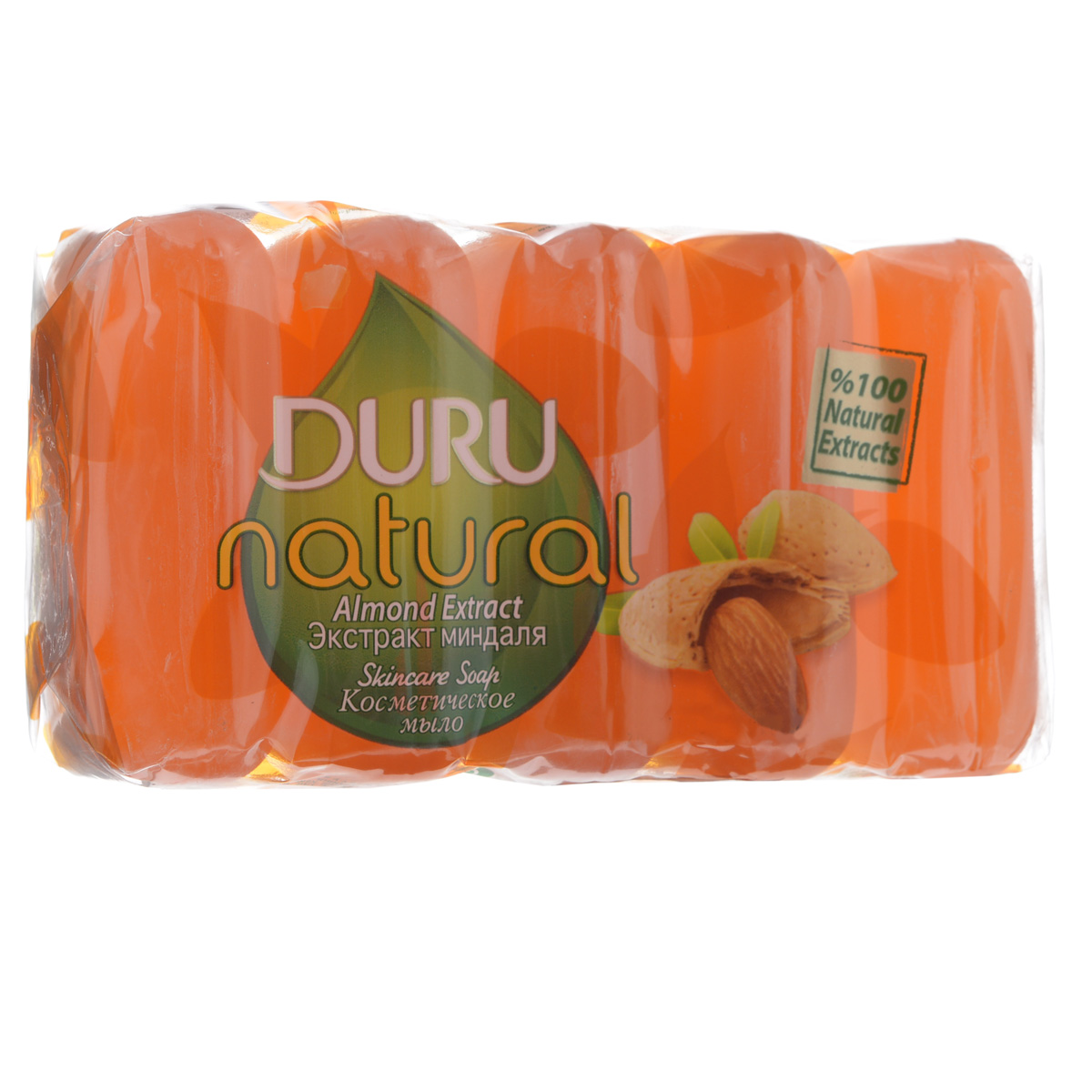 Duru NATURAL Мыло Экстракт Миндаля э/пак 5*70г800031761 Duru NATURAL Мыло Экстракт Миндаля э/пак 5*70г800031761Прозрачное глицериновое мыло с природными маслами и экстрактами для бережной заботы о Вашей коже ?Дополнительное увлажнение и смягчение благодаря глицерину ?Натуральные экстракты ?Высокое качество продукции