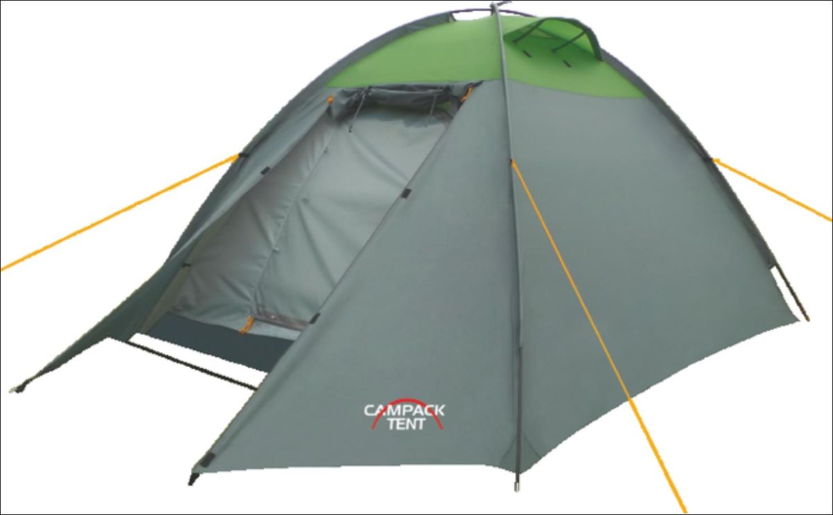 Палатка Campack Tent Rock Explorer 2, цвет: серо-зеленый37646 Палатка Campack Tent Rock Explorer 2, цвет: серо-зеленый37646Универсальная купольная палатка Campack Tent Rock Explorer 3 с внешним каркасом для несложных походов и семейного отдыха на природе. Высокопрочное дно изготовлено из армированного полиэтилена, не пропускает влагу и устойчиво к истиранию. Каркас, изготовленный из фибергласса, обеспечивает надежность и устойчивость. Палатка оснащена увеличенными вентиляционными окнами, клапаном от косого дождя и двухслойным входом с цветными молниями. Внешний каркас позволяет быстро установить палатку в сложных погодных условиях. Внутри палатки имеется подвеска для фонаря и карманы для хранения мелочей. Проклеенные швы гарантируют герметичность и надежность в любой ситуации. Материал тента: 190T P. Taffeta PU; Материал дна: полиэстер Tarpauling; Материал дуг: фибергласс, 7,9 мм.