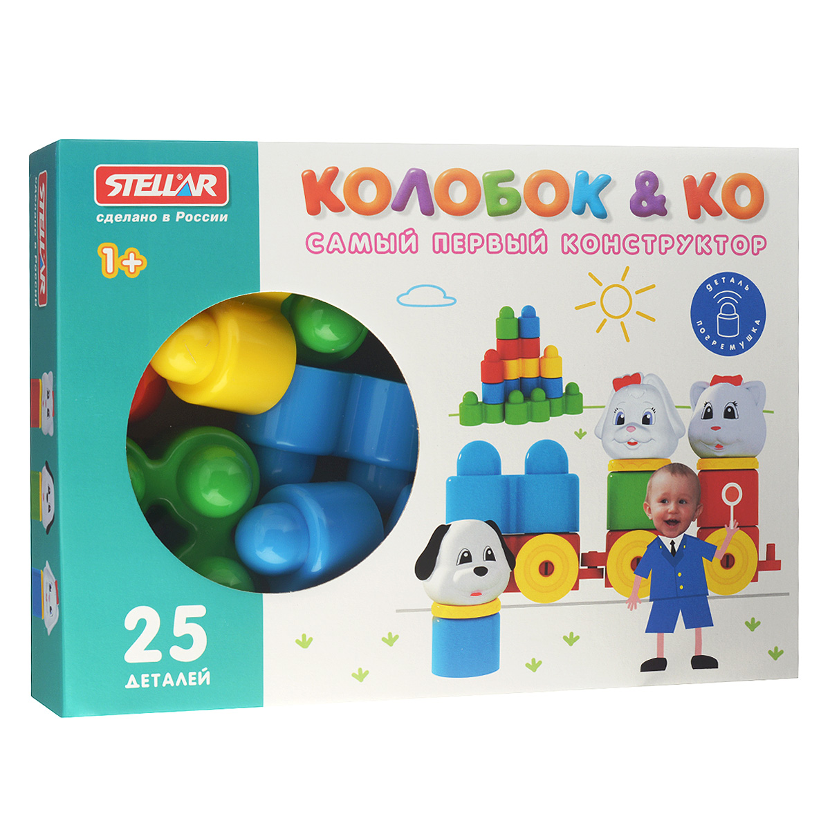 Stellar Конструктор Колобок & Ко03020 Stellar Конструктор Колобок & Ко03020Конструктор Stellar Колобок & Ко содержит 25 ярких элементов различной формы, цвета и размера для сборки разных конструкций. Элементы конструктора выполнены из полипропилена и абсолютно безопасны для малыша. Конструктор прекрасно подходит для детского творчества и семейного отдыха, способствуют развитию объемного мышления ребенка, фантазии, координации движения глаз, мелкой моторики и памяти. Конструктор Stellar Колобок & Ко будет отличным подарком для ребенка! Малыш сможет часами играть с этим конструктором, придумывая разные истории и комбинируя детали.