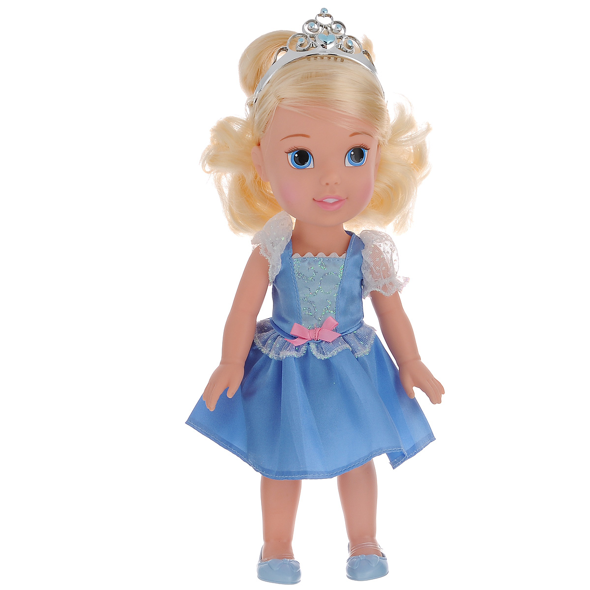 Disney Princess Кукла Малышка Золушка цвет платья голубой751170_ребенок Золушки Disney Princess Кукла Малышка Золушка цвет платья голубой751170_ребенок ЗолушкиКукла Disney Princess Toddler Cinderella непременно понравится вашей дочурке. Кукла в виде Золушки выполнена из пластика и одета в прекрасное голубое платье с блестящими вставками, на ножках - голубые туфельки. У куклы шикарные светлые локоны, которые можно заплетать. Голову Золушки украшает серебристая тиара. Такая куколка очарует вас и вашу дочурку с первого взгляда! Ваша малышка с удовольствием будет играть с принцессой Золушкой, проигрывая сюжеты из мультфильма или придумывая различные истории. Порадуйте свою дочурку таким замечательным подарком!