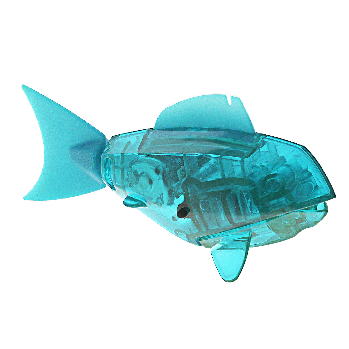 Игровой наюбор Hexbug Aqua Bot, с аквариумом, цвет: бирюзовый460-2914_бирюзовый Игровой наюбор Hexbug Aqua Bot, с аквариумом, цвет: бирюзовый460-2914_бирюзовыйУникальный микро-робот рыбка Hexbug Aquabot изготовлен из безопасного пластика и выполнен в виде забавной рыбки. Теперь микро-роботы осваивают и водные глубины! Микро-робот рыбка Hexbug Aquabot плавает как настоящая рыба и непредсказуем в направлении движения. Опустите его в воду и он оживет! Если микро-робот замер, то достаточно просто всколыхнуть воду и он снова поплывёт. Вне воды микро-робот автоматически выключается. В комплект с рыбкой входит аквариум. Для работы игрушки необходимы 2 батареи типа LR44 (товар комплектуется демонстрационными).