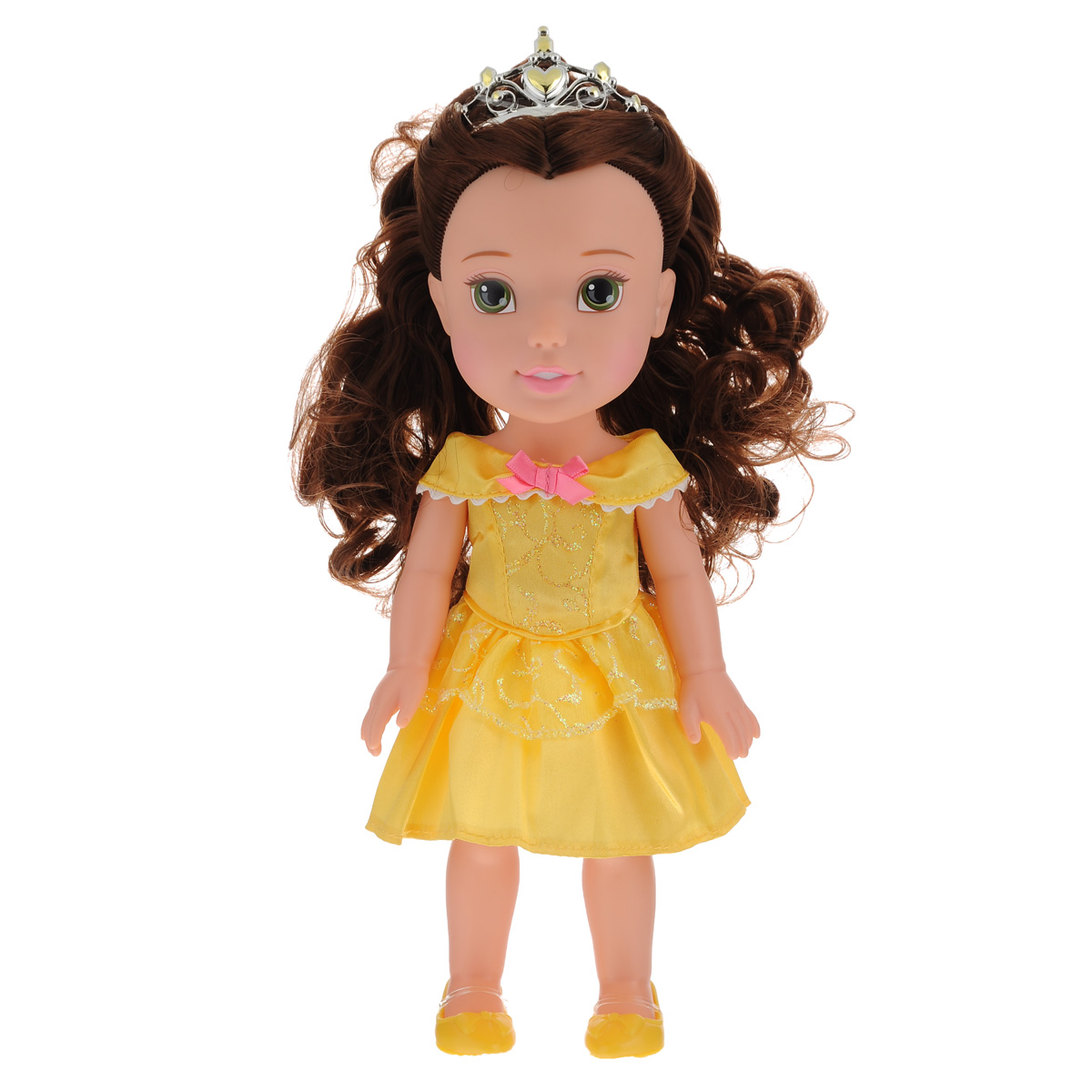 Disney Fairies Кукла My First Disney Princess Малышка Белль751170_ребенок Беллы Disney Fairies Кукла My First Disney Princess Малышка Белль751170_ребенок БеллыКукла Disney Princess My First Disney Princess: Малышка Белль непременно понравится вашей дочурке. Кукла в виде принцессы Белль выполнена из пластика и одета в прекрасное желтое платье с блестящими вставками, на ножках - желтые туфельки. У куклы прекрасные темные локоны, которые можно заплетать. Голову украшает серебристая тиара. Такая куколка очарует вас и вашу дочурку с первого взгляда! Ваша малышка с удовольствием будет играть с принцессой Белль, проигрывая сюжеты из мультфильма или придумывая различные истории. Порадуйте свою дочурку таким замечательным подарком!